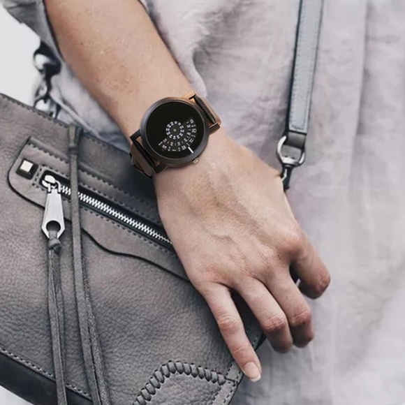 ⌚️NEW⌚️ Unisex Creative Leather Strap Quartz Watch - Picture 7 of 8